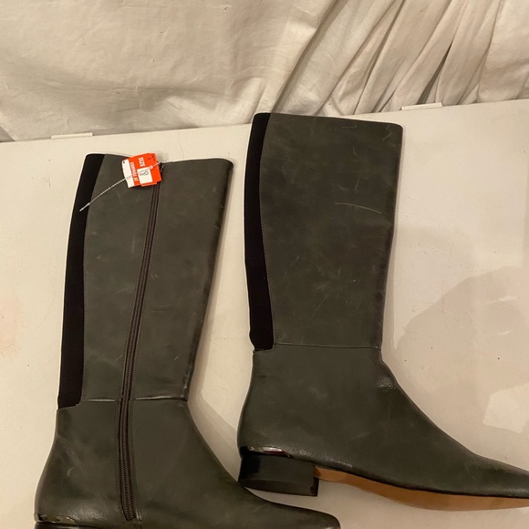 G.I.L.I. Gray leather kneehigh boots sizes 8 & 9 - Picture 5 of 8